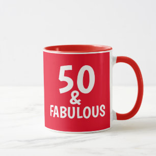 50 OCH FABULÖSA 50:E BIRTHDAY COFFEE MUGG