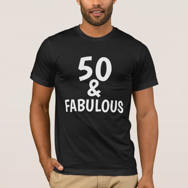 50 OCH FABULÖSA T-SHIRTS FÖR BIRTHDAY (Framsida)