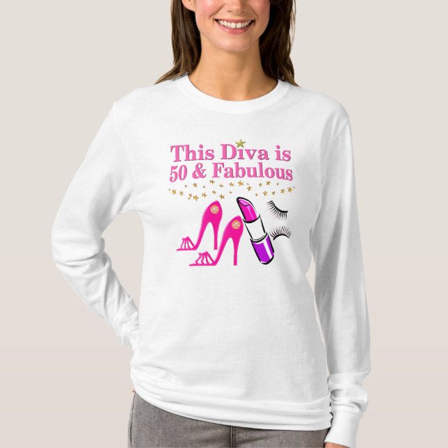 50 OCH FABULÖST DIVA TEE SHIRT (Framsida)
