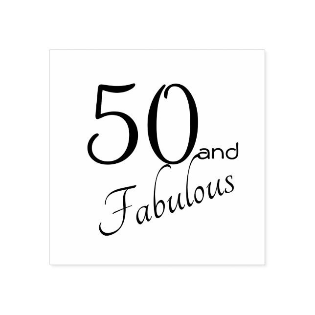 50 och Fabulous 50-årsdag Stämpel (Tryck)