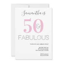 50 och Fabulous 50 Birthday Rosa Party