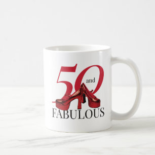 50 och Fabulous 50 Birthday Surprise Kaffemugg