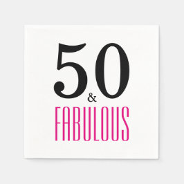 50 och Fabulous 50:e födelsedag Pappra blöjor Pappersservett