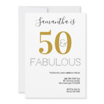 50 och Fabulous 50:e födelsedagen Guld Party