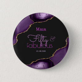 50 och Fabulous 50:e födelsedagen Knapp