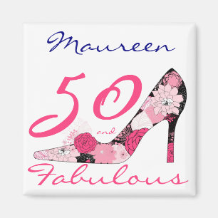 50 och Fabulous 50:e födelsedagen Magnet