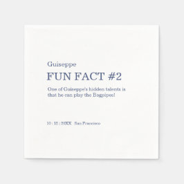 50 och Fabulous 50:e födelsedagens Roligt Fact Pappersservett