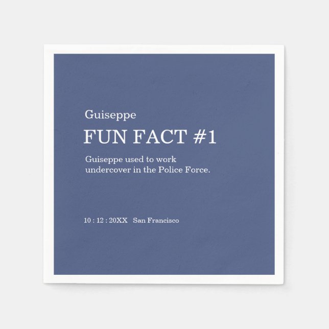 50 och Fabulous 50:e födelsedagens Roligt Fact Pappersservett (Framsidan)