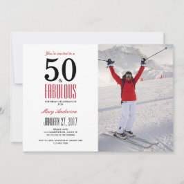 50 och Fabulous | 50:e Födelsedagsfest inbjudan