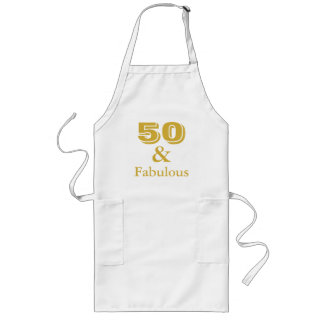 50 och Fabulous 50:e Födelsedagsfesten Apron Långt Förkläde