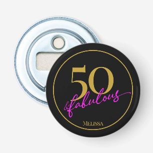 50 och Fabulous 50:e Födelsedagsfesten Black and G Flasköppnare