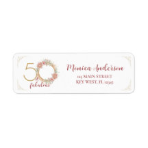 50 och Fabulous 50:e Födelsedagsfesten Glitter Blo