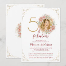50 och Fabulous 50:e Födelsedagsfesten Glitter Nam