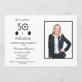 50 och Fabulous 50:e Födelsedagsfesten Inbjudningar