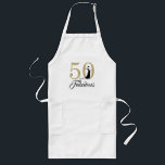 50 och Fabulous 50:e födelsedagsgåva Apron Långt Förkläde<br><div class="desc">Firar att du vrider 50 i stil med den här eleganten med 50 års födelsedagsdesign. 50 och fantastiska i guld glitter och svarta och vita. Art Deco dansar silhouette. Matchningsprodukter och annat färg finns i vår butik.</div>