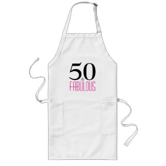 50 och Fabulous 50:e födelsedagsgåva Apron Långt Förkläde