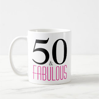50 och Fabulous 50:e födelsedagsgåva från Mugg