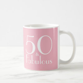50 och Fabulous 50:e födelsedagsgåvor Mugg