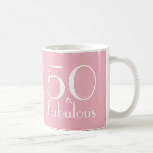 50 och Fabulous 50:e födelsedagsgåvor Mugg
