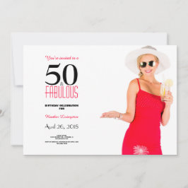50- och Fabulous 50:e födelsedagsinbjudan Inbjudningar