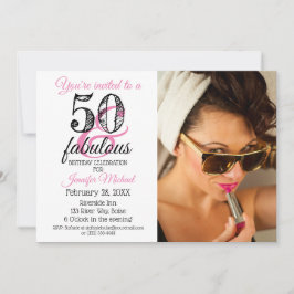 50- och Fabulous 50:e födelsedagsinbjudan Inbjudningar