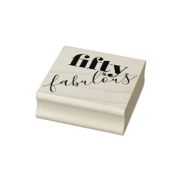 50 och Fabulous 50:e födelsedagstext Stämpel