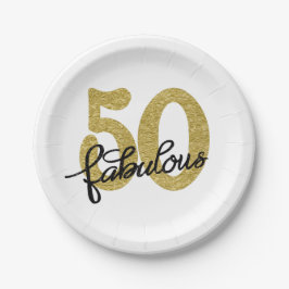 50 och Fabulous | 50:e Guld, svart, modern Party