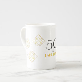 50 och Fabulous Art Deco Benporslin Mugg