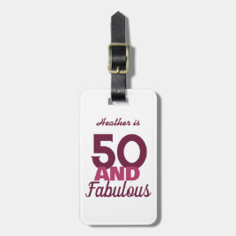 50 och Fabulous Bagagebricka