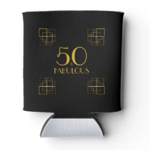 50 och Fabulous Birthday Art Deco Stil