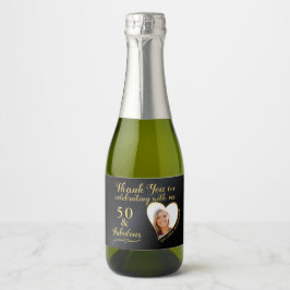 50 och Fabulous Birthday Black Favors Mini