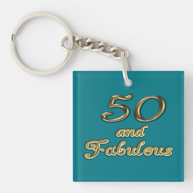 50 och Fabulous Birthday Guld Typography 50th Age (Framsidan)