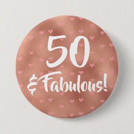 50 och Fabulous Birthday Knapp