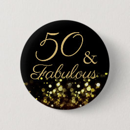 50 och Fabulous Birthday Knapp