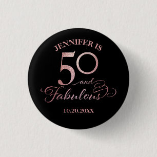 50 och Fabulous Birthday Knapp