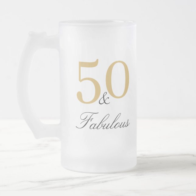 50 och Fabulous Birthday Mugg (Vänster)