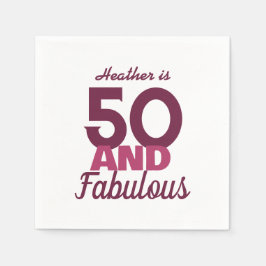 50 och Fabulous Birthday Pappersservett