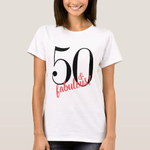 50 och Fabulous Birthday T-Shirt