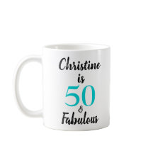 50 och Fabulous Birthday Turcos Black White