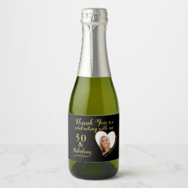 50 och Fabulous Black Födelsedagsfest Favors Mini