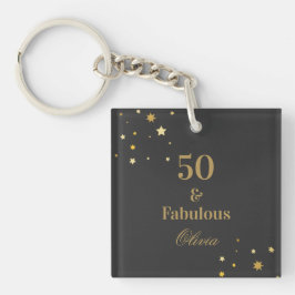 50 och Fabulous Black Golden Födelsedagsfest