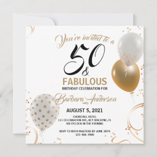 50 och Fabulous Black Guld Födelsedagsfest