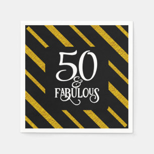 50 och Fabulous Black och Guld Pappersservett