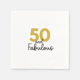50 och Fabulous Black och Guld Pappersservett