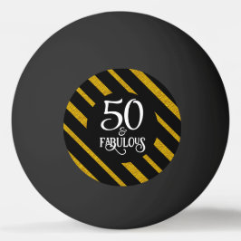 50 och Fabulous Black och Guld Pingisboll