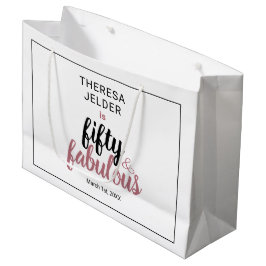 50 och Fabulous Chic Rosa födelsedag