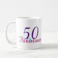 50 och Fabulous Colorful Birthday Gift