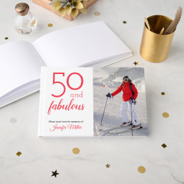 50 och Fabulous, Ditt foto och Namn 50:e födelseda Gästböcker