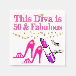 50 OCH FABULOUS DIVA PAPPERSSERVETT