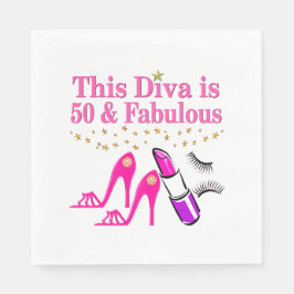50 OCH FABULOUS DIVA PAPPERSSERVETT
